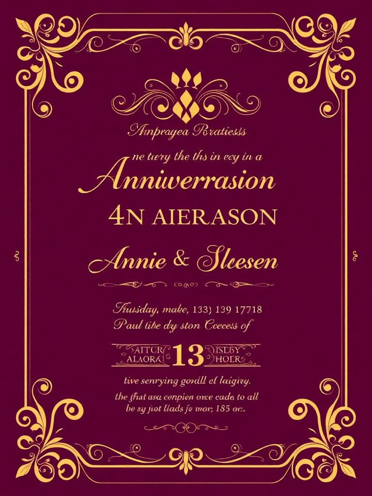 Anniversary invitations